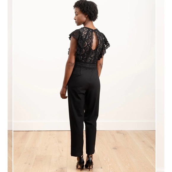 Sea New York Winnie lace black jumpsuit women’s size 4 - Picture 13 of 13